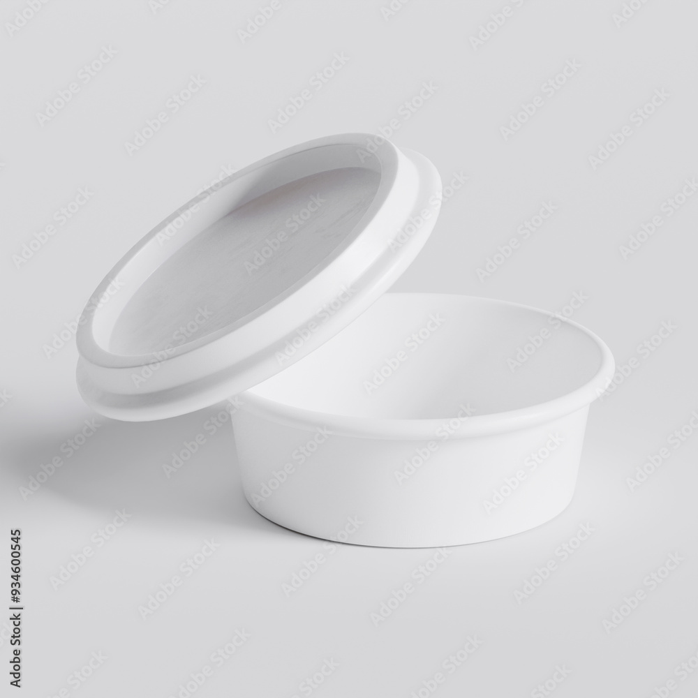 Packaging for take away container for fast food or snacks isolated on background. 3d rendering illustration Packaging for take away container for fast food or snacks isolated on background. 3d rendering illustration