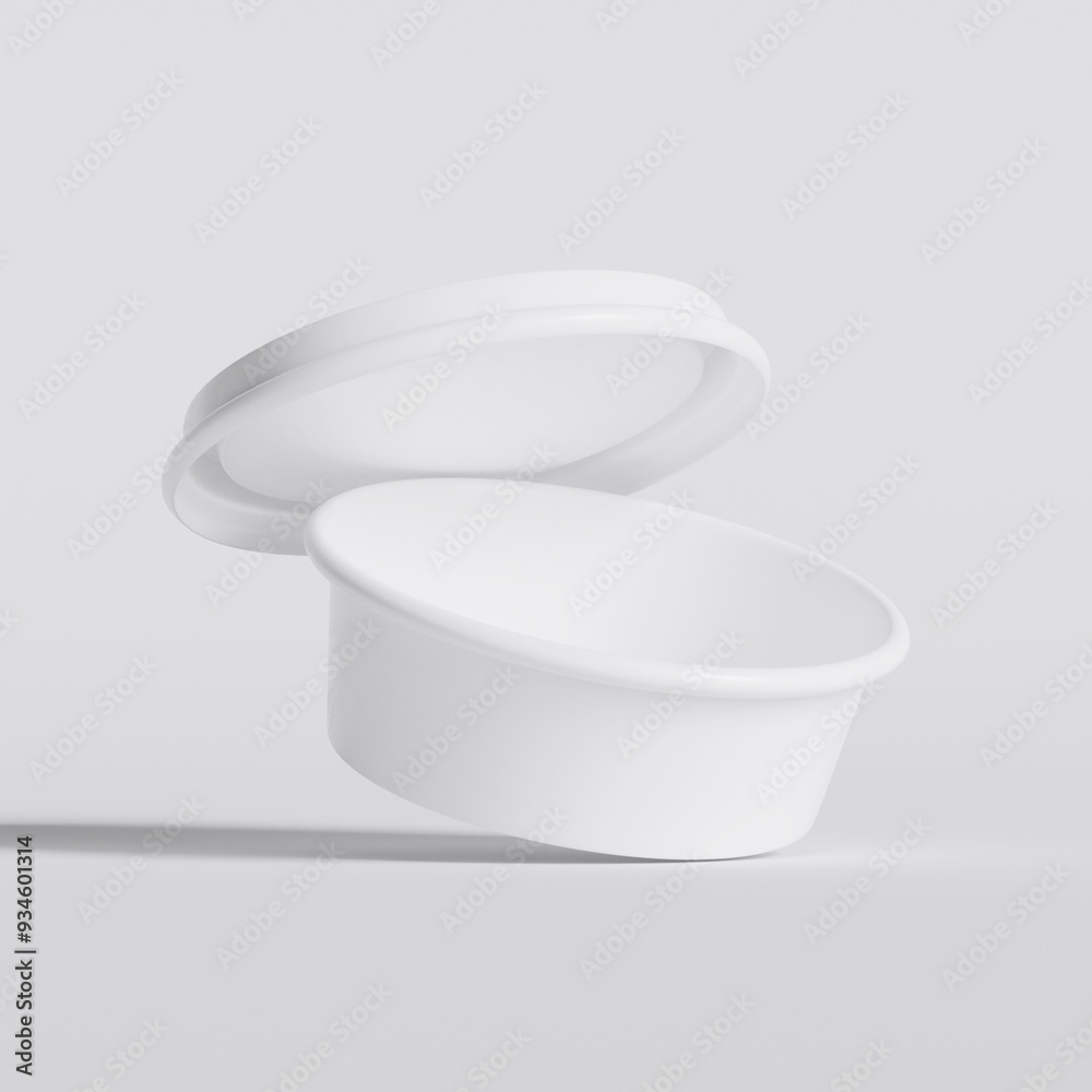 Packaging for take away container for fast food or snacks isolated on background. 3d rendering illustration Packaging for take away container for fast food or snacks isolated on background. 3d rendering illustration