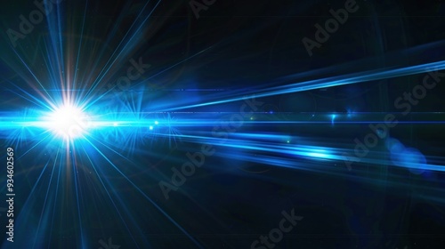 Abstract Blue Light Streaks