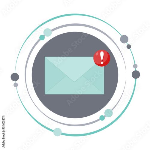Envelope icon urgent email isolated design Vector illustration