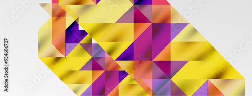 Tech minimal overlapping triangle shapes elements geometric graphic pattern
