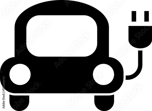 electric car renewable eco enegry icon vector