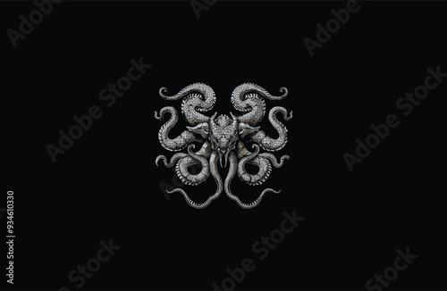 Hydra monster design vector artwork illustration