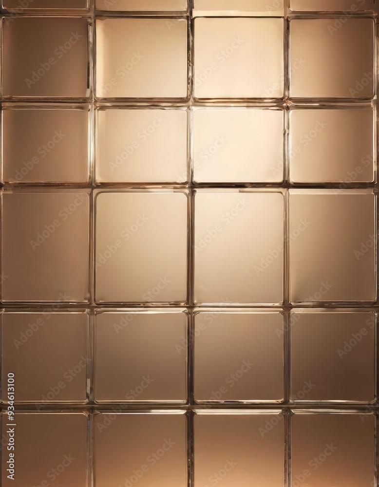 Naklejka premium glass tile wall with brown background