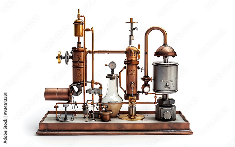 Boyles Apparatus isolated on white background. Boyles Apparatus isolated on white background.