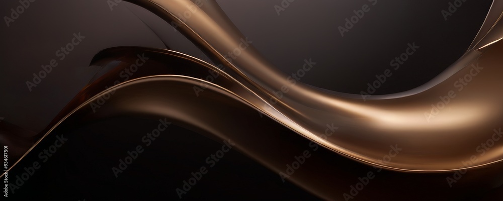 Obraz premium dark background with gold wave