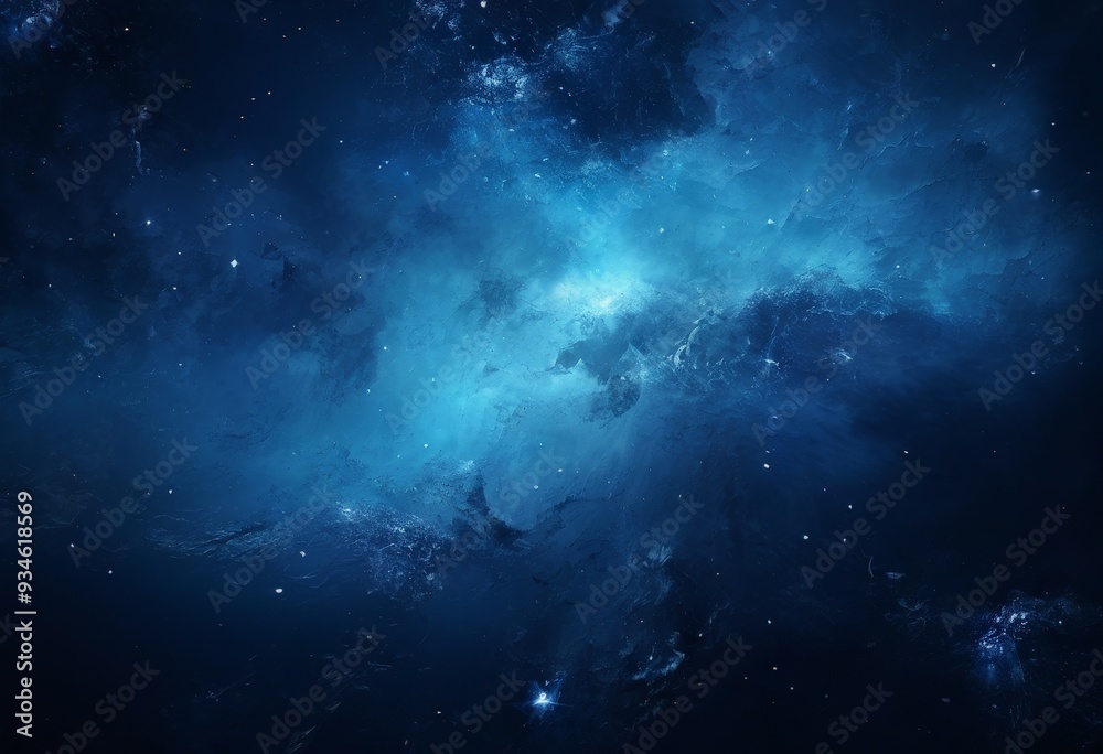 Fototapeta premium dark blue nebula space background with stars