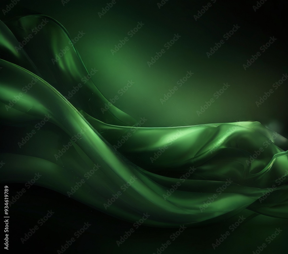 Obraz premium green abstract background with smooth wave