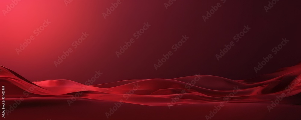 Obraz premium red background with wave fabric