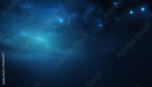 dark blue sky with stars and bright light