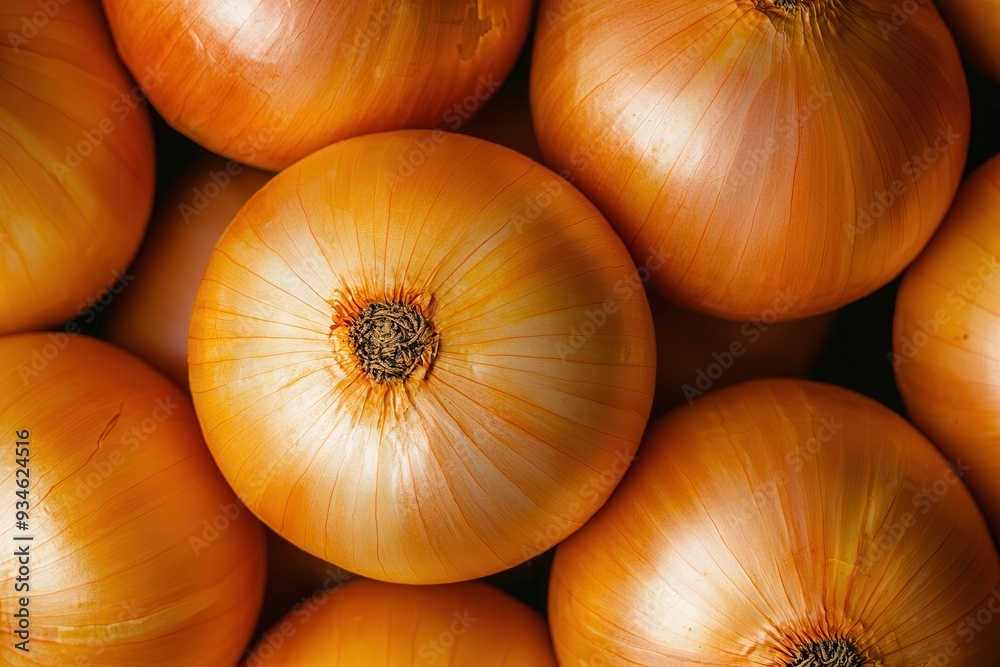 A background filled with fresh, ripe yellow onions, piled high at a farmers market.
A background filled with fresh, ripe yellow onions, piled high at a farmers market.
