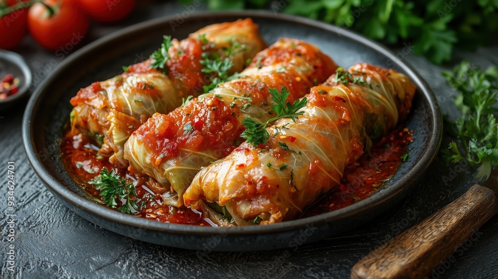 Cabbage rolls in a frying pan Cabbage rolls in a frying pan
