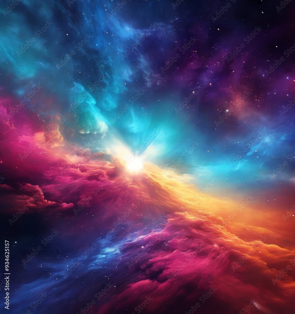 Fototapeta premium colorful nebula space wallpaper