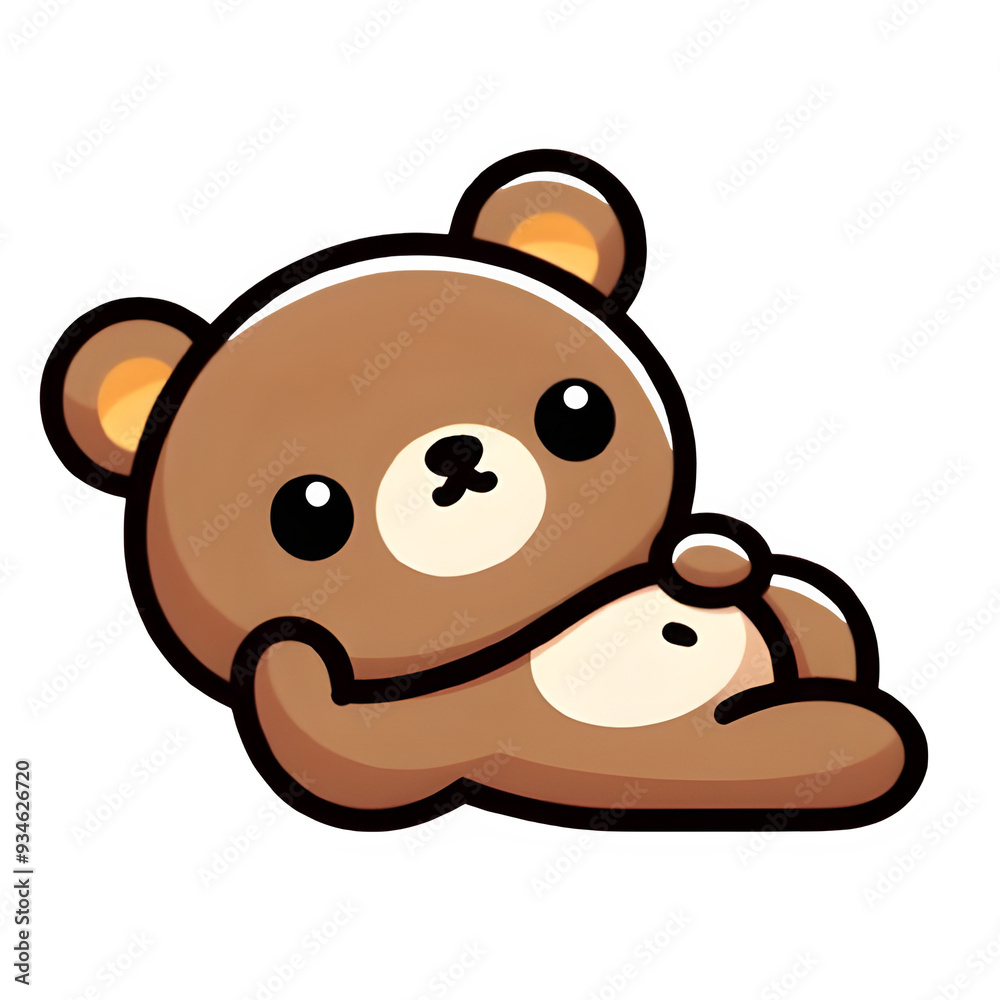 Cartoon style cute bear character. Generative AI Cartoon style cute bear character. Generative AI