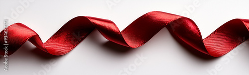 red ribbon isolated on whit...