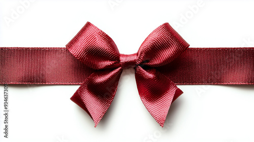 red ribbon isolated on whit...