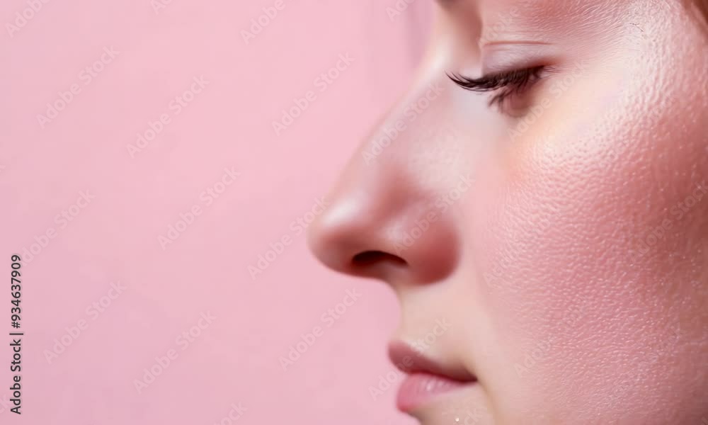 Close-up of a woman's side profile Close-up of a woman's side profile
