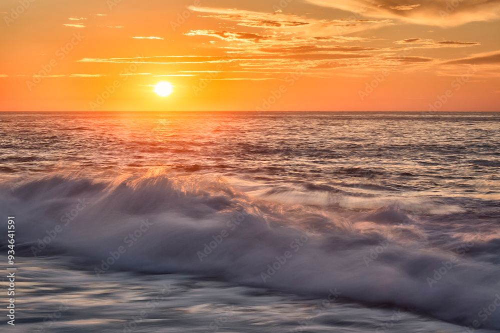 USA, California, La Jolla, Sunset at Boomer Beach USA, California, La Jolla, Sunset at Boomer Beach