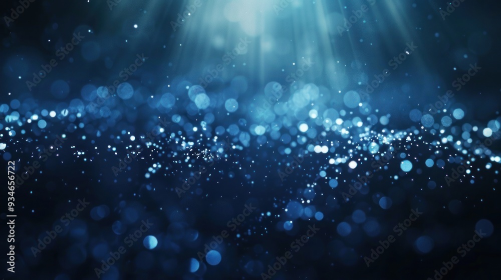 Obraz premium Abstract Blue Bokeh Background