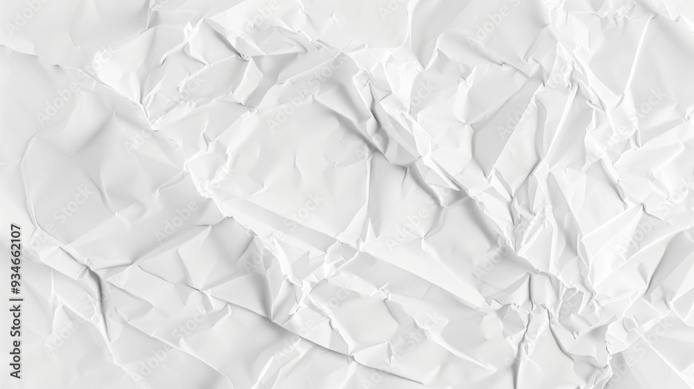 Abstract Crumpled White Paper Texture Abstract Crumpled White Paper Texture