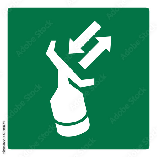 ISO emergency and first aid safety signs_search and rescue transponder symbol and pictogram only size 1 x 1 square shape