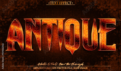 Antıque Text Effect Editable Alphabet Historical Egypt Mythology