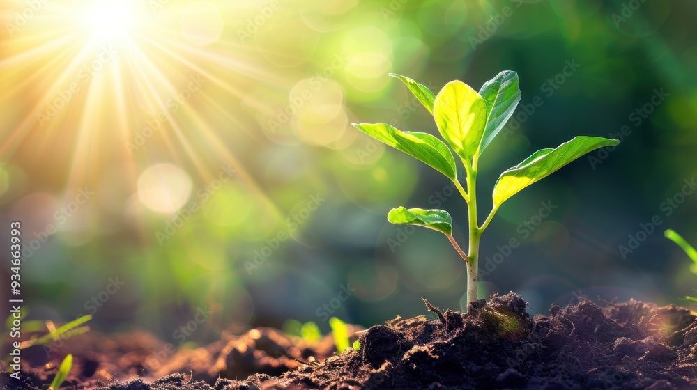New Life Sprout in Sunlight