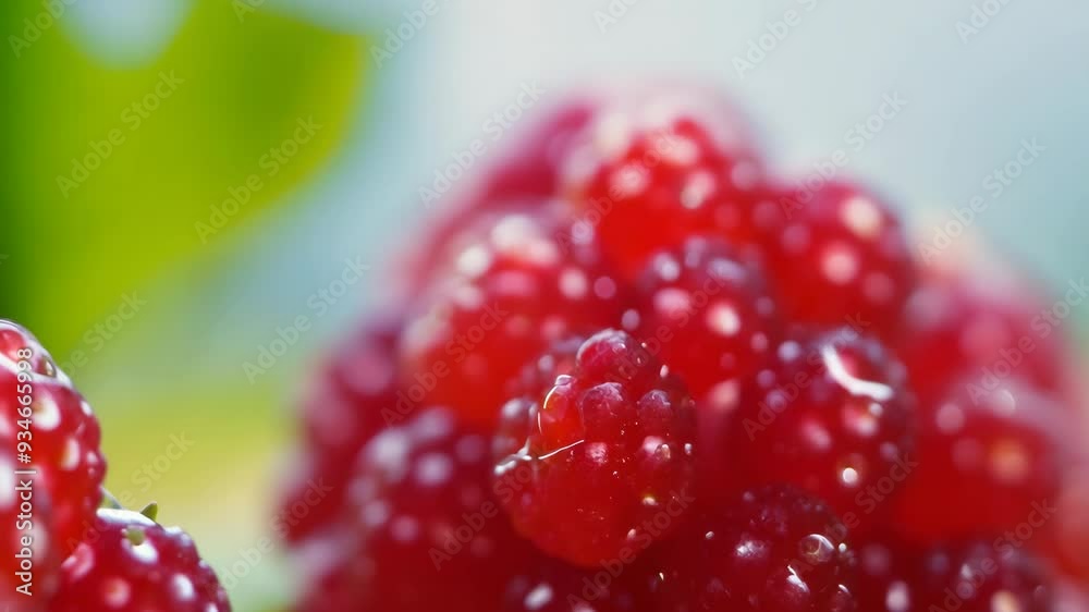 Close up of fresh raspberries Close up of fresh raspberries