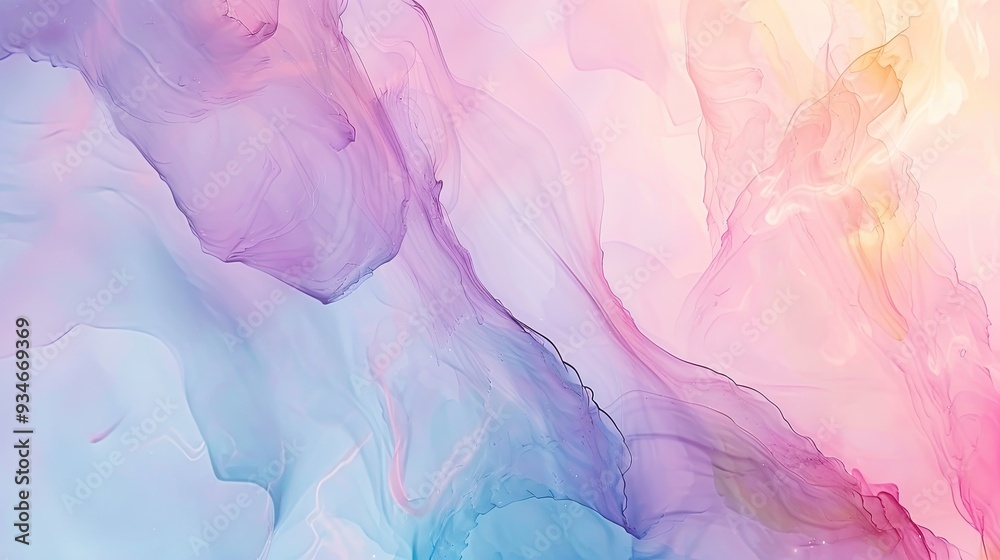 Abstract Fluid Art with Pink, Purple, and Blue Hues