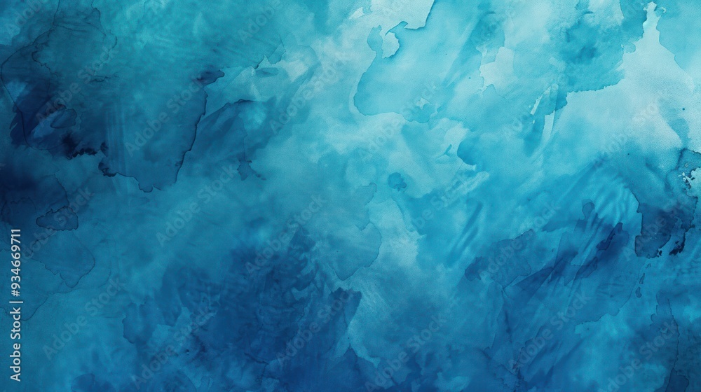 Abstract Watercolor Painting in Shades of Blue Abstract Watercolor Painting in Shades of Blue