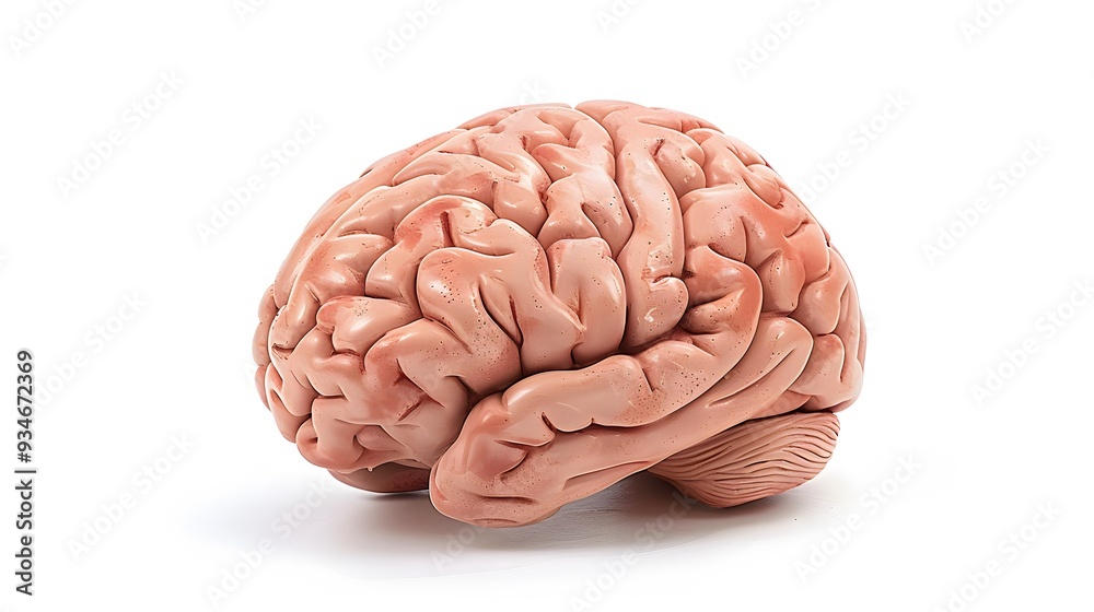 Isolated brain on white background with copy space. Isolated brain on white background with copy space.