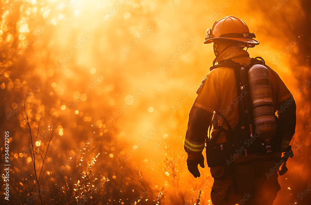 Fototapeta premium fireman at work