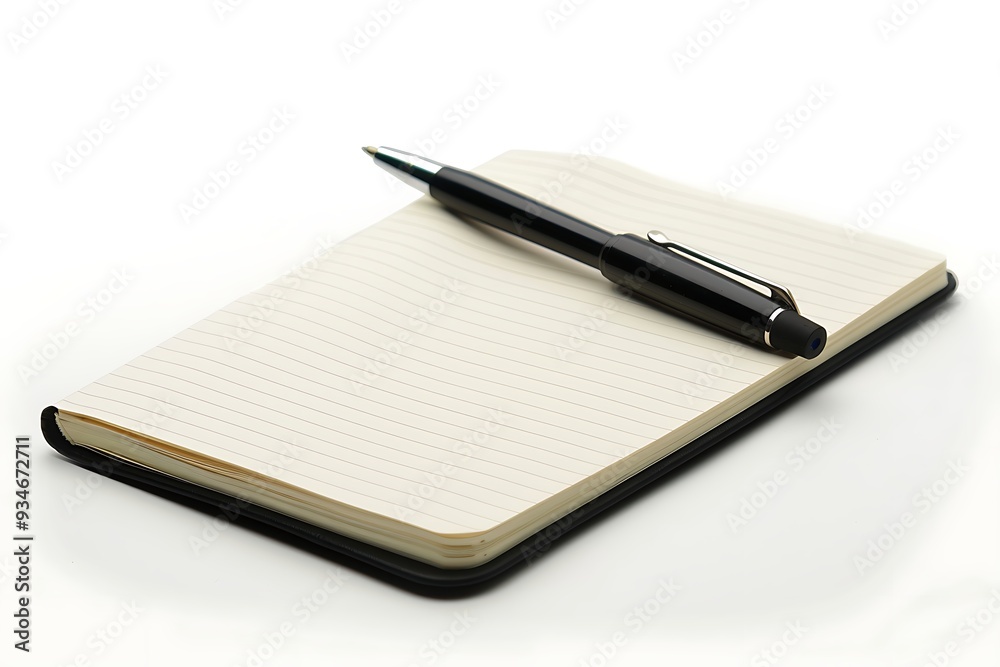 Empty notebook on white background. Empty notebook on white background.