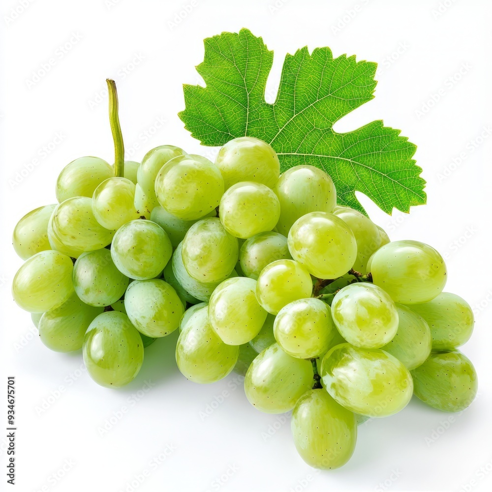 Close up of grape on an isolated white background