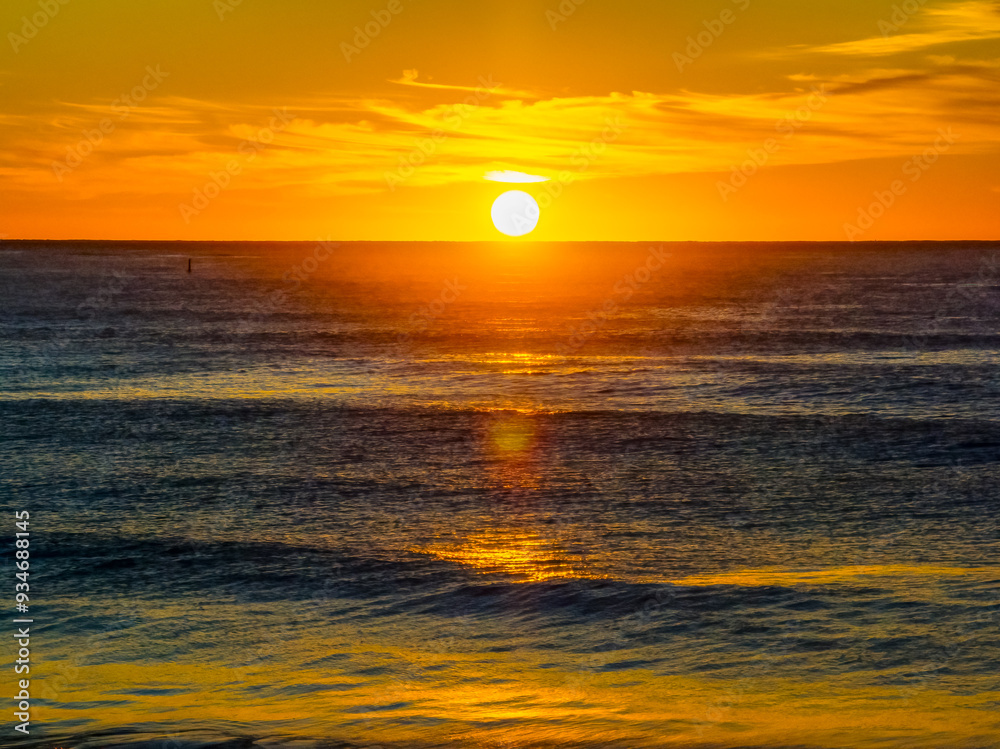 Sunrise at the seaside with high cloud Sunrise at the seaside with high cloud