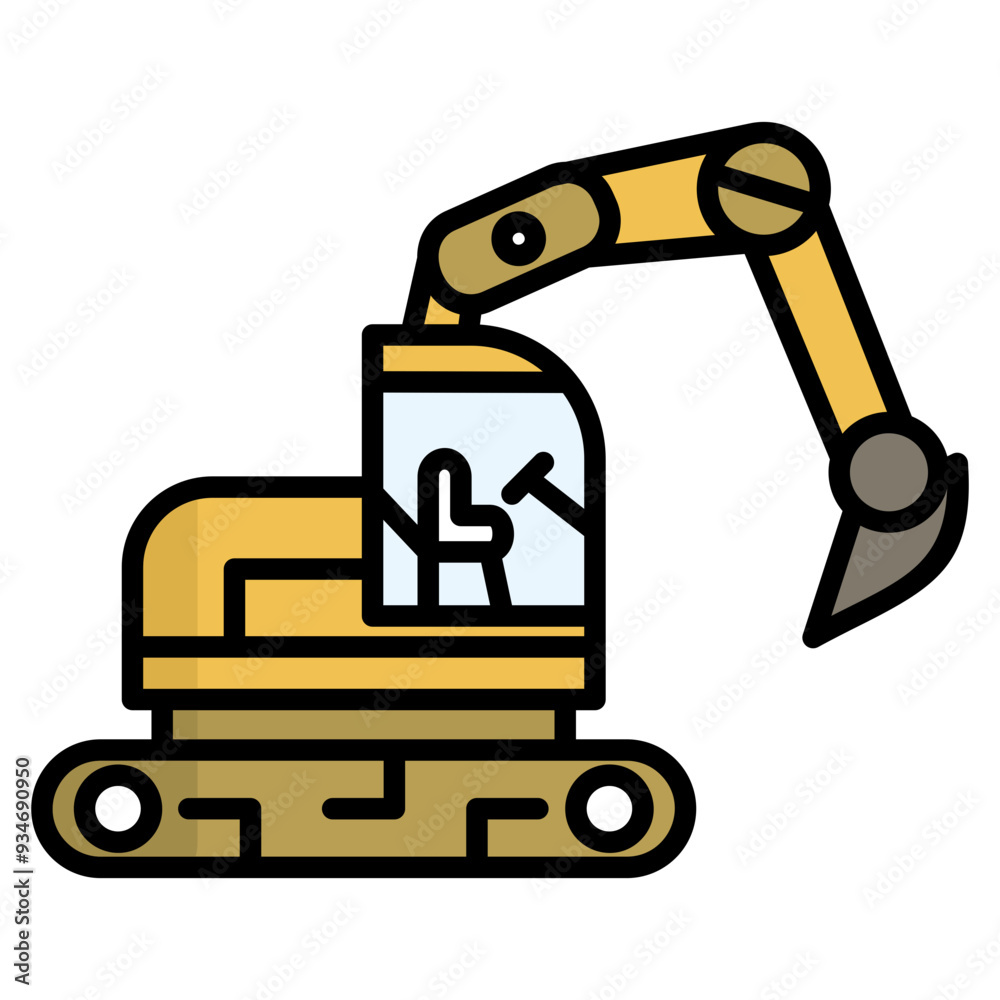 Excavator Icon Excavator Icon