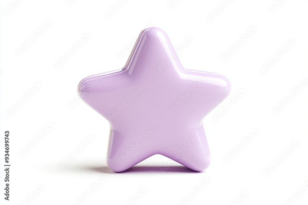 A shiny purple star shape evokes playful and whimsical feeling. A shiny purple star shape evokes playful and whimsical feeling.
