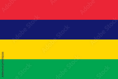 Free Download The official national flag of Mauritius. Flag of the Republic of Mauritius. Correct proportions and colors. Vector illustration - GFXLoad