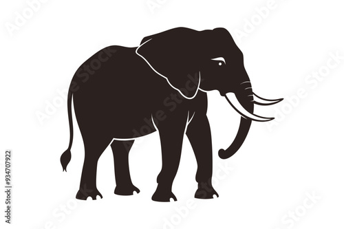 elephant cartoon isolated on white