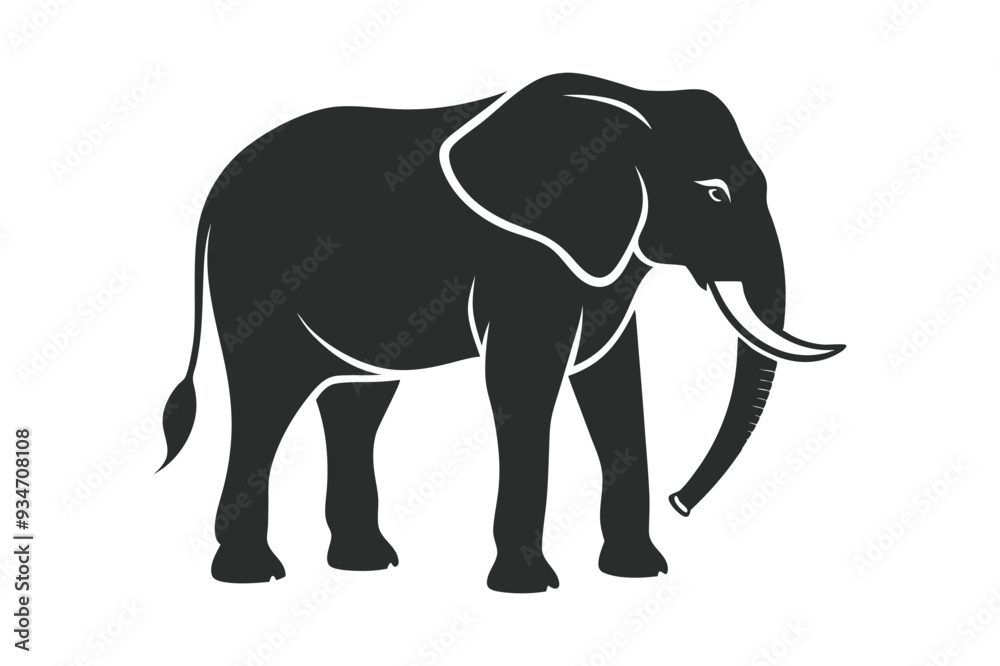 Fototapeta premium elephant isolated on white