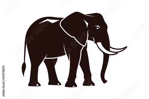 elephant isolated on white