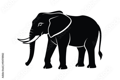 elephant isolated on white