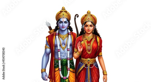 Lord Ram with Sita Mata photo