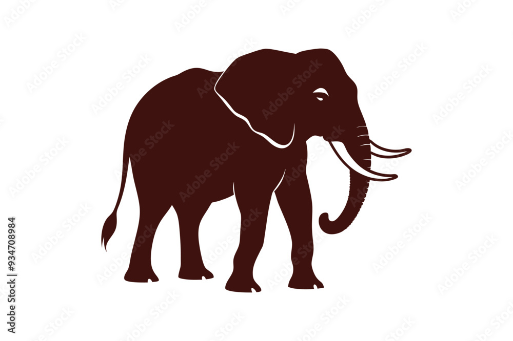 Obraz premium elephant silhouette vector