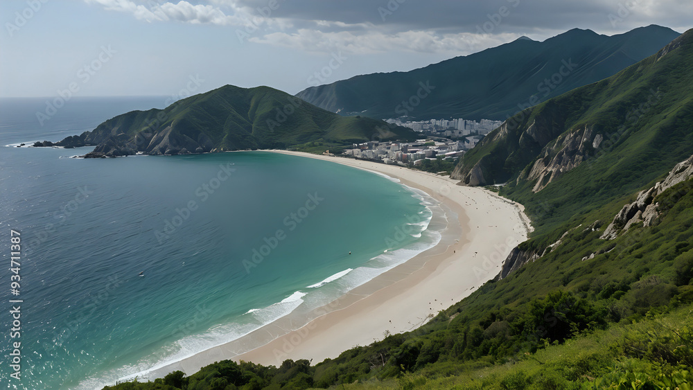 Fototapeta premium view from the top of the mountain