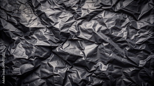 Black crumpled paper texture in dim lighting, black, crumpled, paper, texture, dark, shadow, background, grunge, abstract