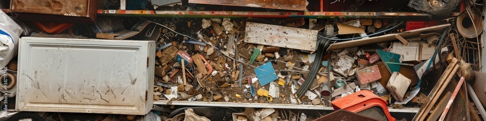 Construction debris discovered in a dumpster during home renovation Construction debris discovered in a dumpster during home renovation