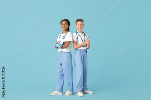 Teenage doctors with infrar...