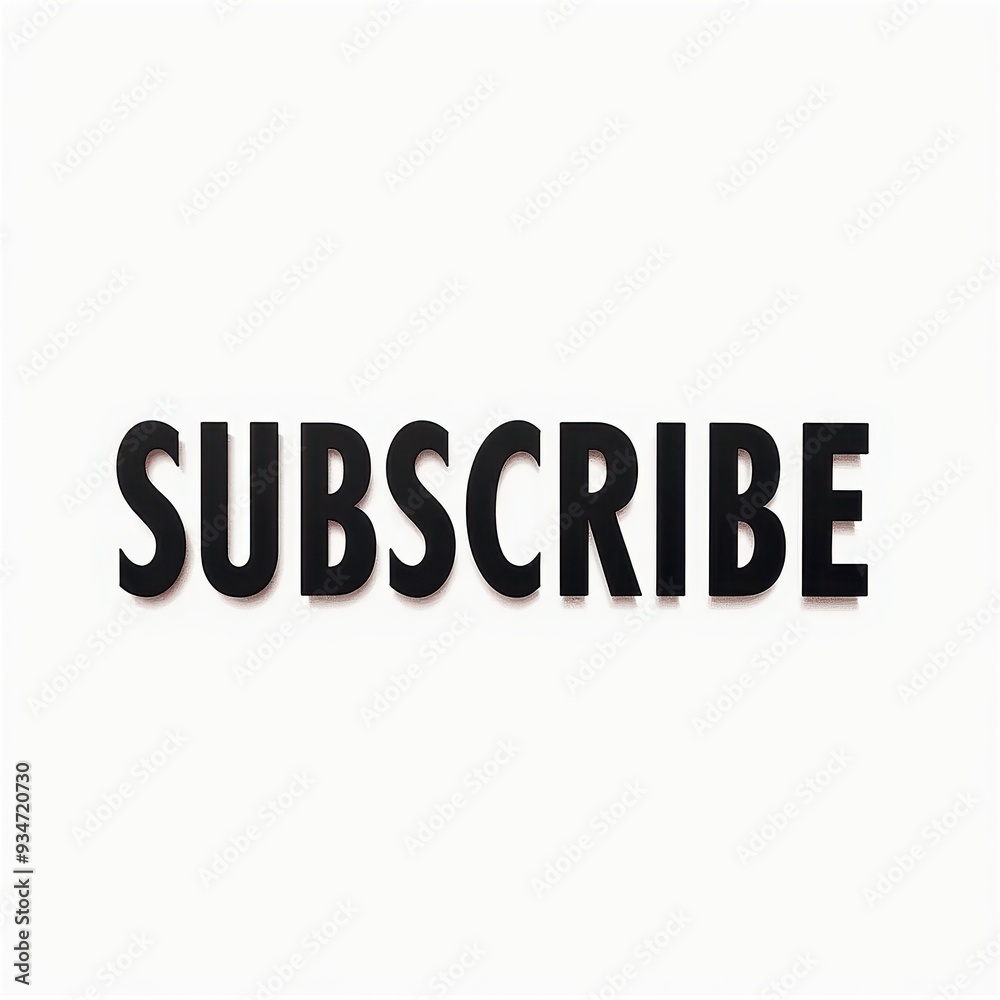Bold black 'SUBSCRIBE' text on a plain white background. Bold black 'SUBSCRIBE' text on a plain white background.