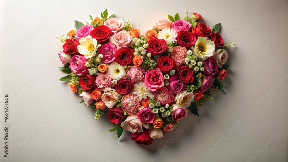 Heart made of colorful flowers, heart, flowers, love, romantic, petals, bloom, botanical, nature, vibrant, garden Heart made of colorful flowers, heart, flowers, love, romantic, petals, bloom, botanical, nature, vibrant, garden
